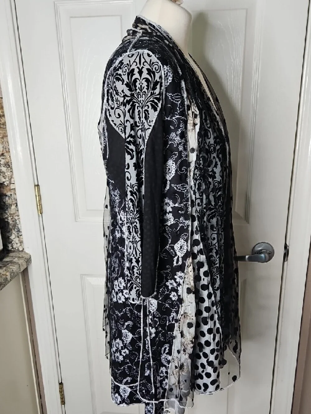 Kamana Duster Mixed print multilayer Contrasting patchwork pattern Small